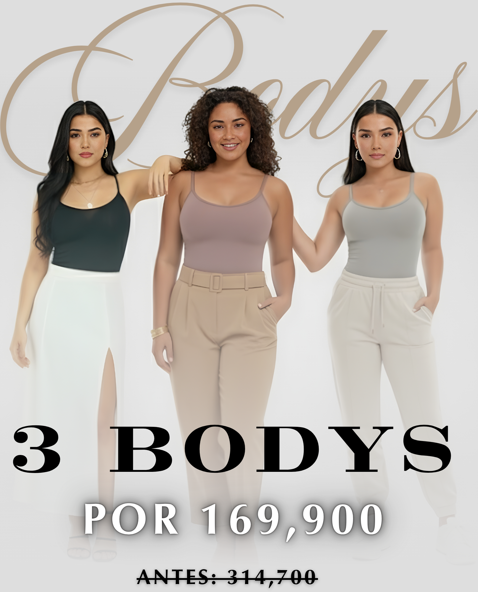 💥TRIO IMPERDIBLE 3 BODYS 💥 Aprovecha Promoción por BLACK FRIDAY 🛍️